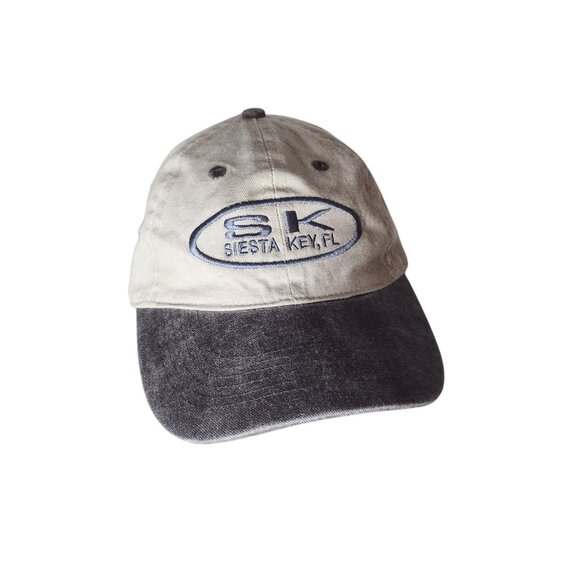 Siesta Key Florida Stonewashed Embroidered Strapback Hat Cap Esy Beach Travel - Picture 1 of 7